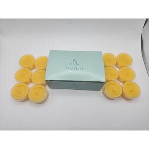 PartyLite One Box (12) Lemon-Lime V04762 Universal Tealight Candles Made in USA